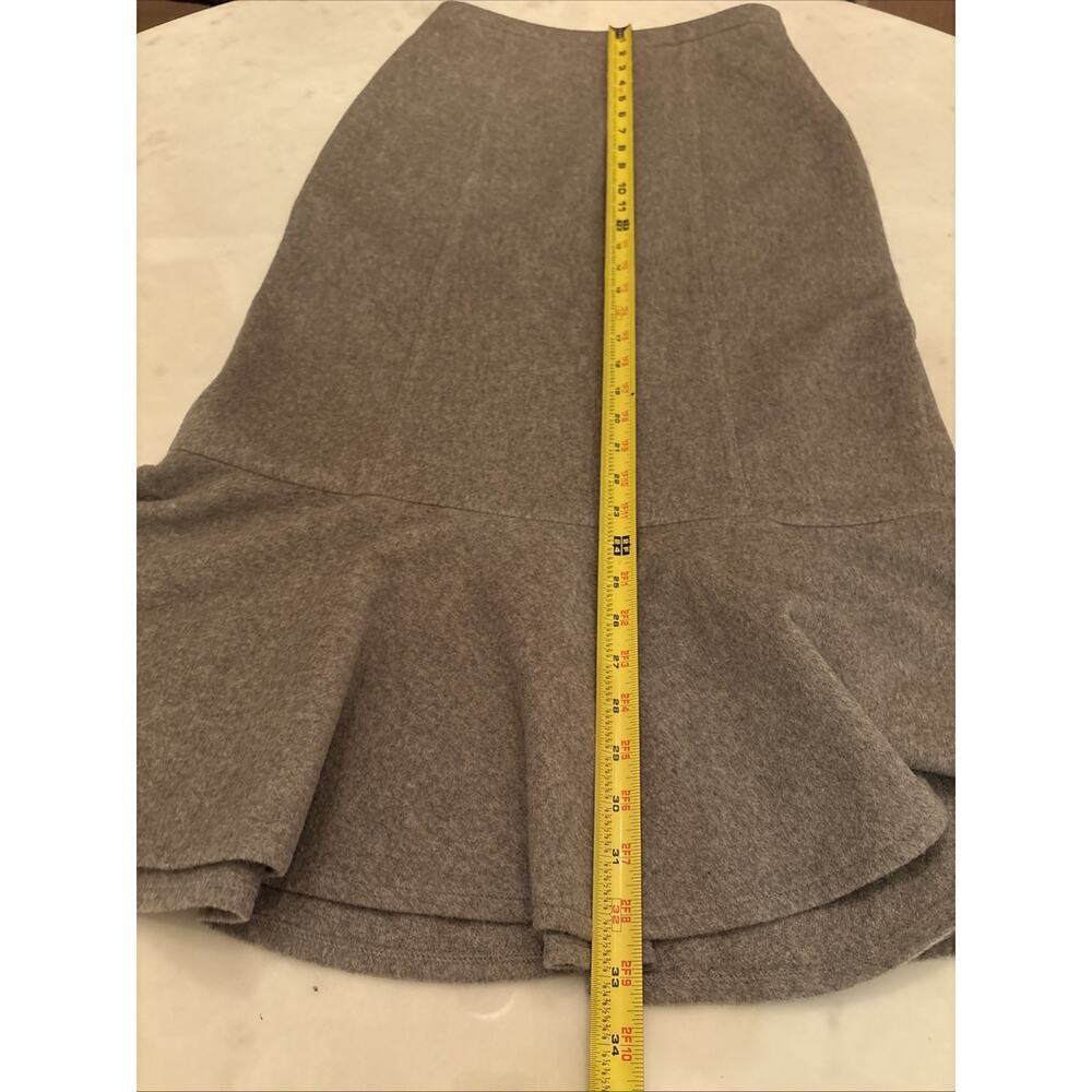 Ralph Lauren Collection Gray 100% Cashmere Trumpet Midi Skirt Flare Runway 2005 - Picture 10 of 13